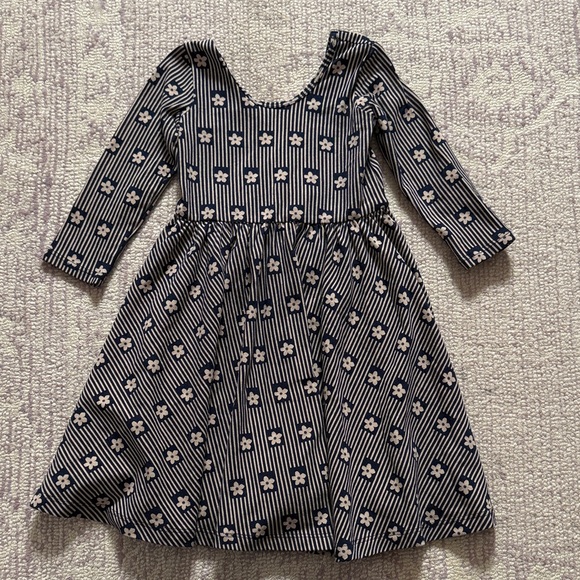 Alice + Ames Other - Alice + Ames Navy/Tan Long sleeve Ballet Dress